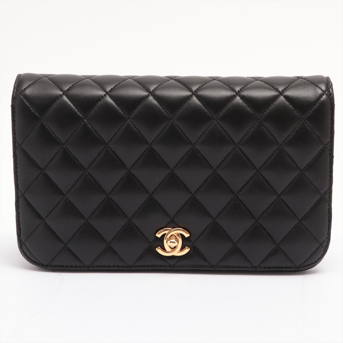 Full Flap Matelasse Lambskin leather Gold Metal
