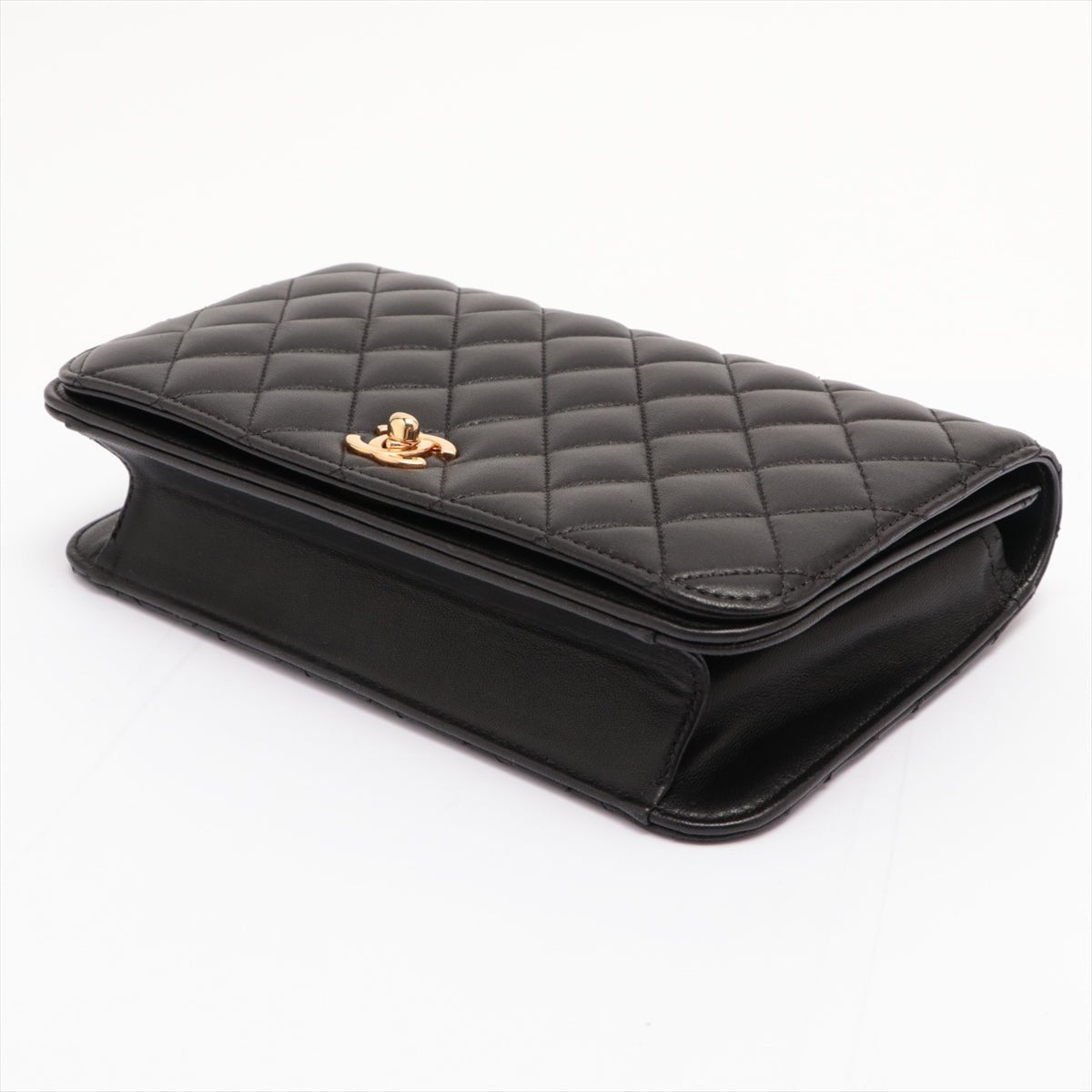 Full Flap Matelasse Lambskin leather Gold Metal