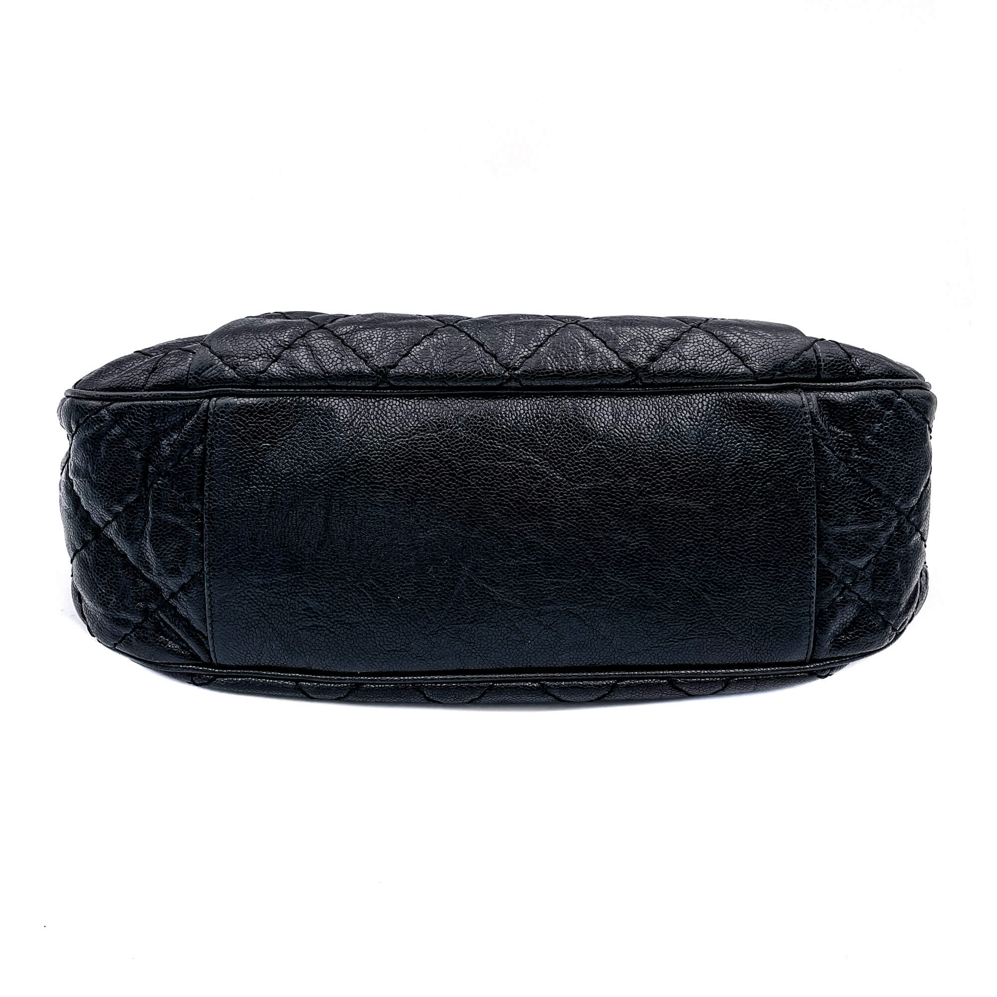 Jumbo Distressed Caviar Black Bag
