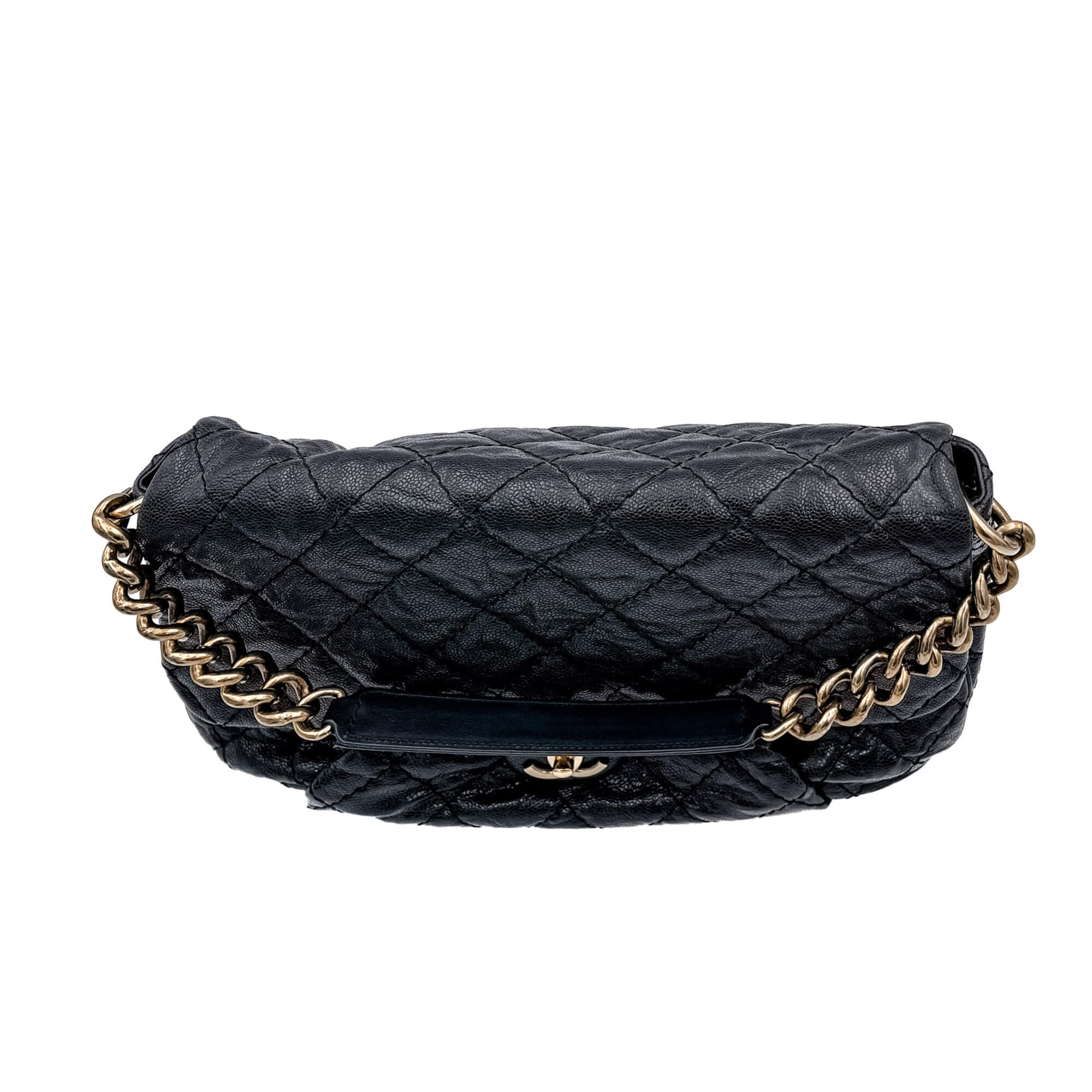 Jumbo Distressed Caviar Black Bag