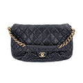 Jumbo Distressed Caviar Black Bag