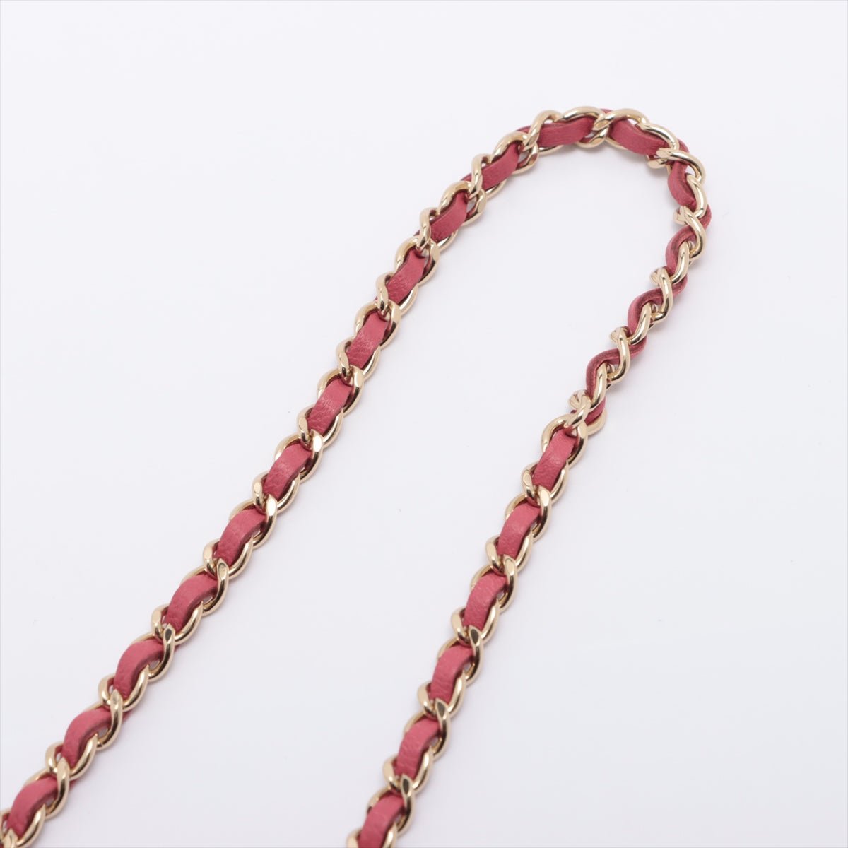Mini Clutch With Chain in Pink Matelasse Lambskin and Gold