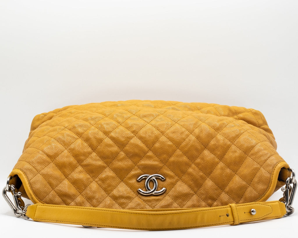 Shoulder Bag Yellow Caviar Leather