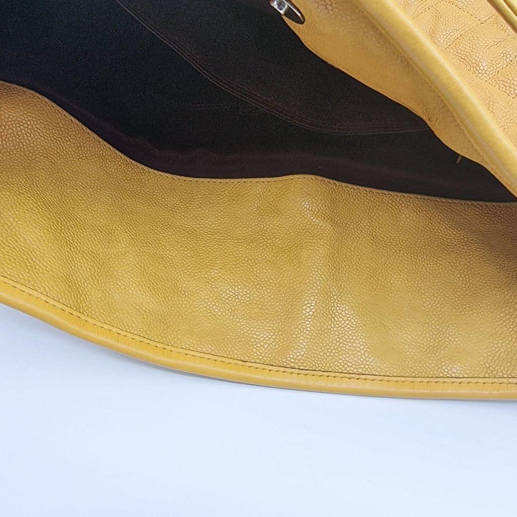 Shoulder Bag Yellow Caviar Leather