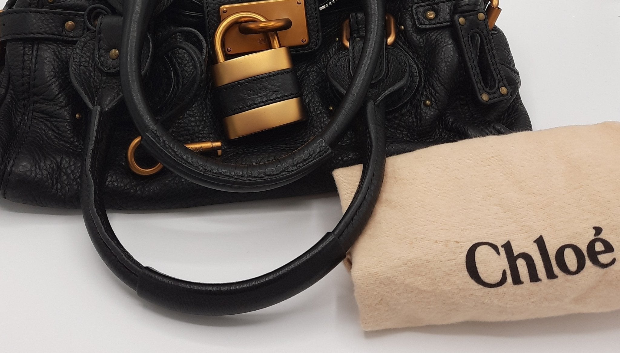 Chloe Paddington Medium Black Leather