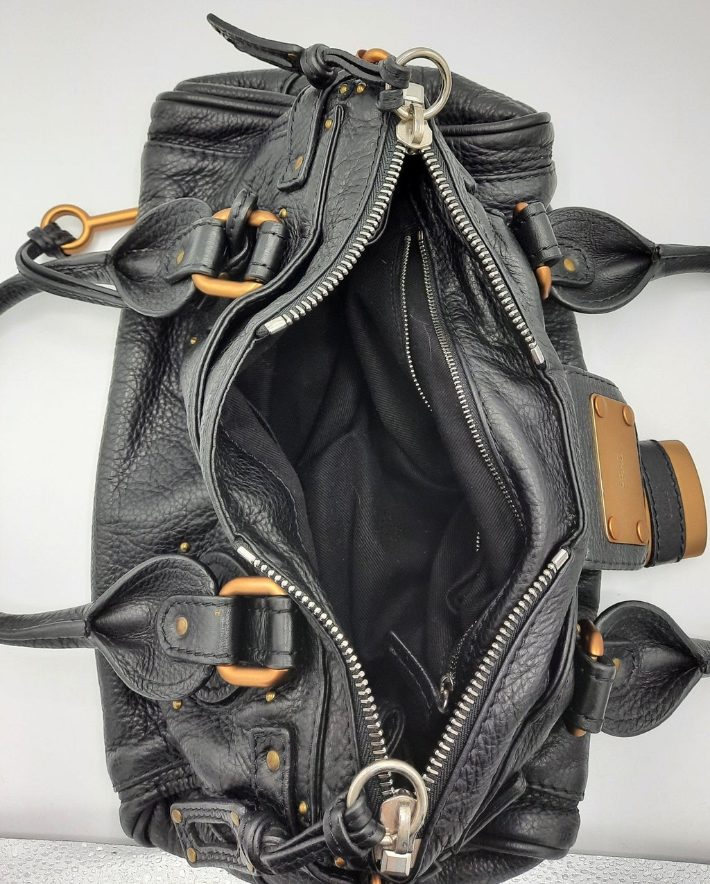 Chloe Paddington Medium Black Leather