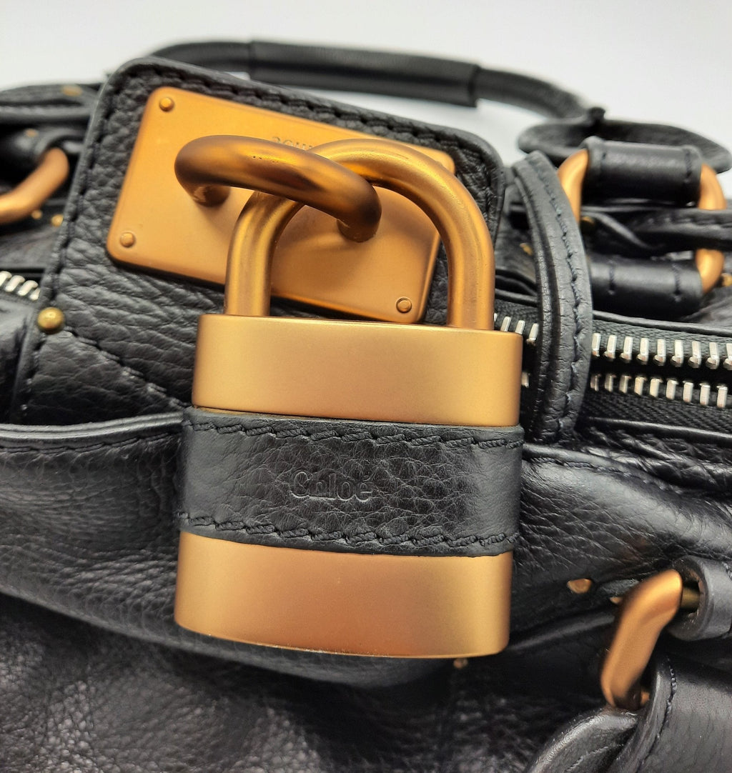 Chloe Paddington Medium Black Leather