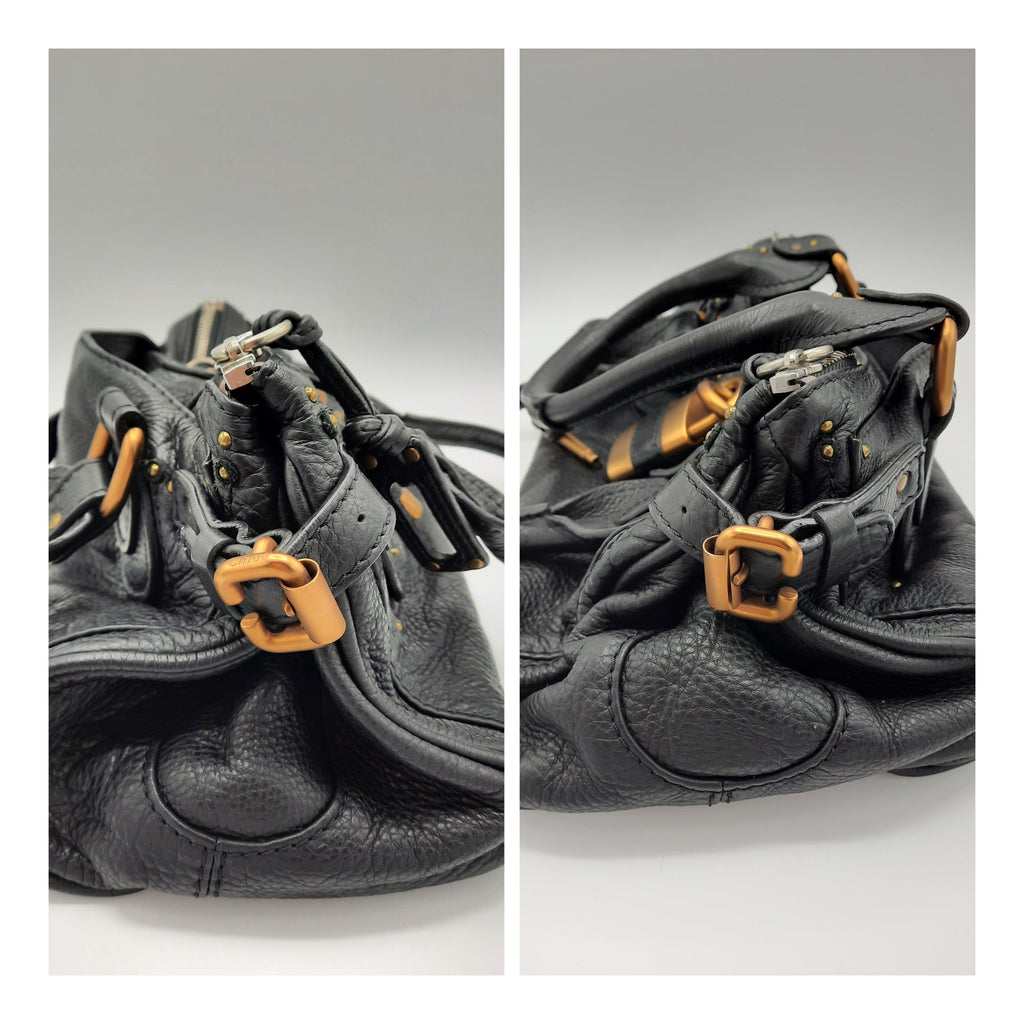 Chloe Paddington Medium Black Leather