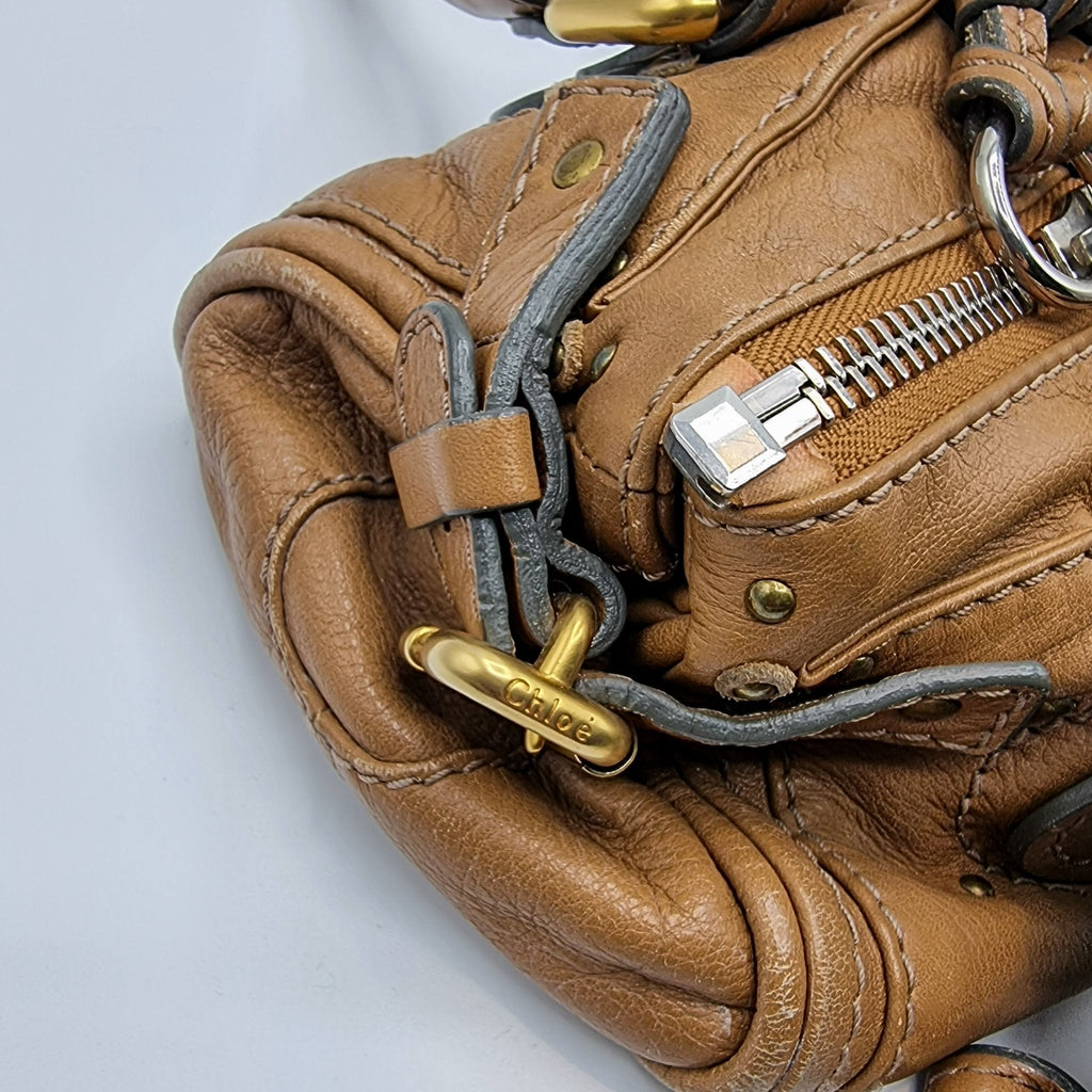 Paddington Mini Beige Leather