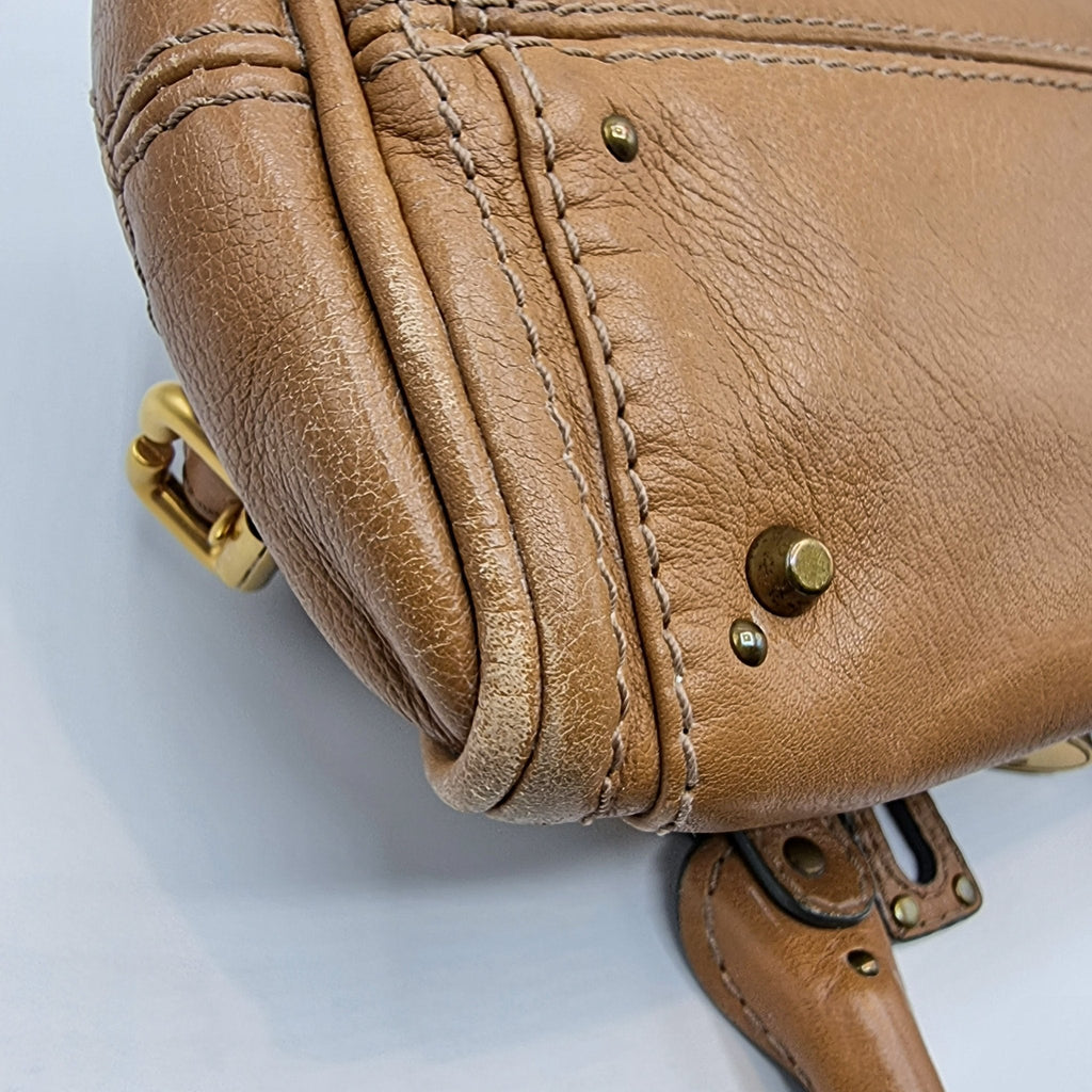 Paddington Mini Beige Leather