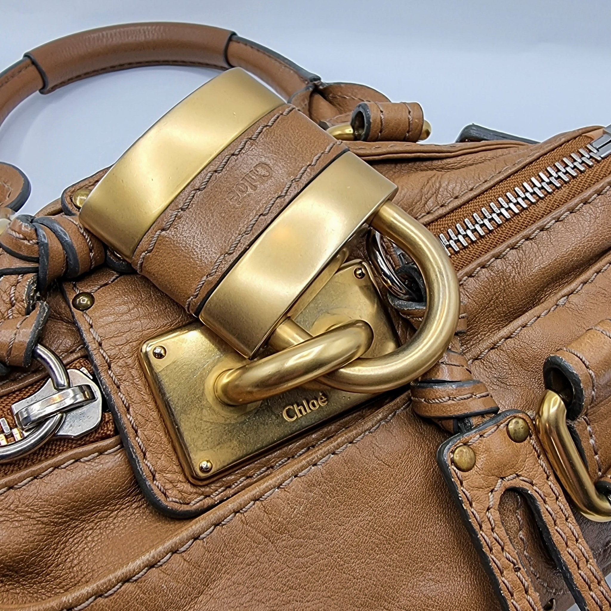 Paddington Mini Beige Leather