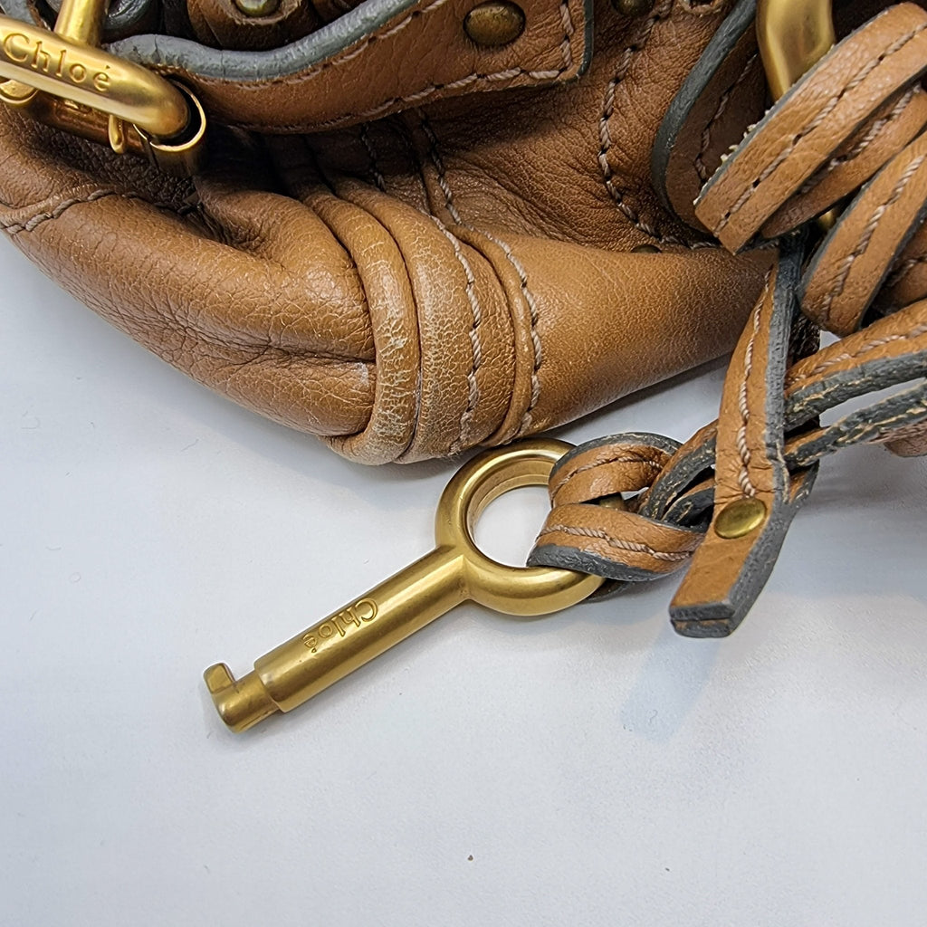 Paddington Mini Beige Leather