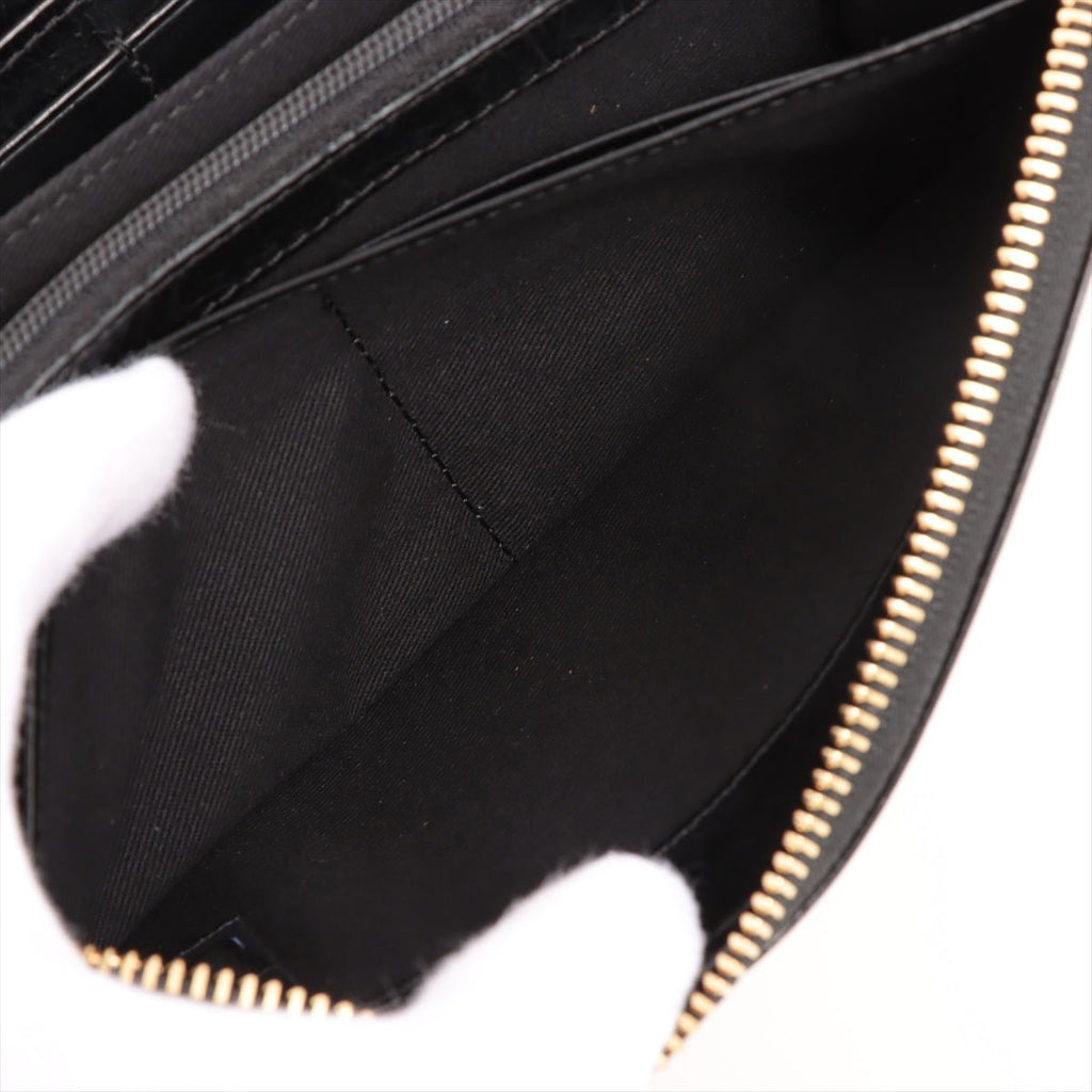 See by Chloe Round-Zip Black Leather Wallet