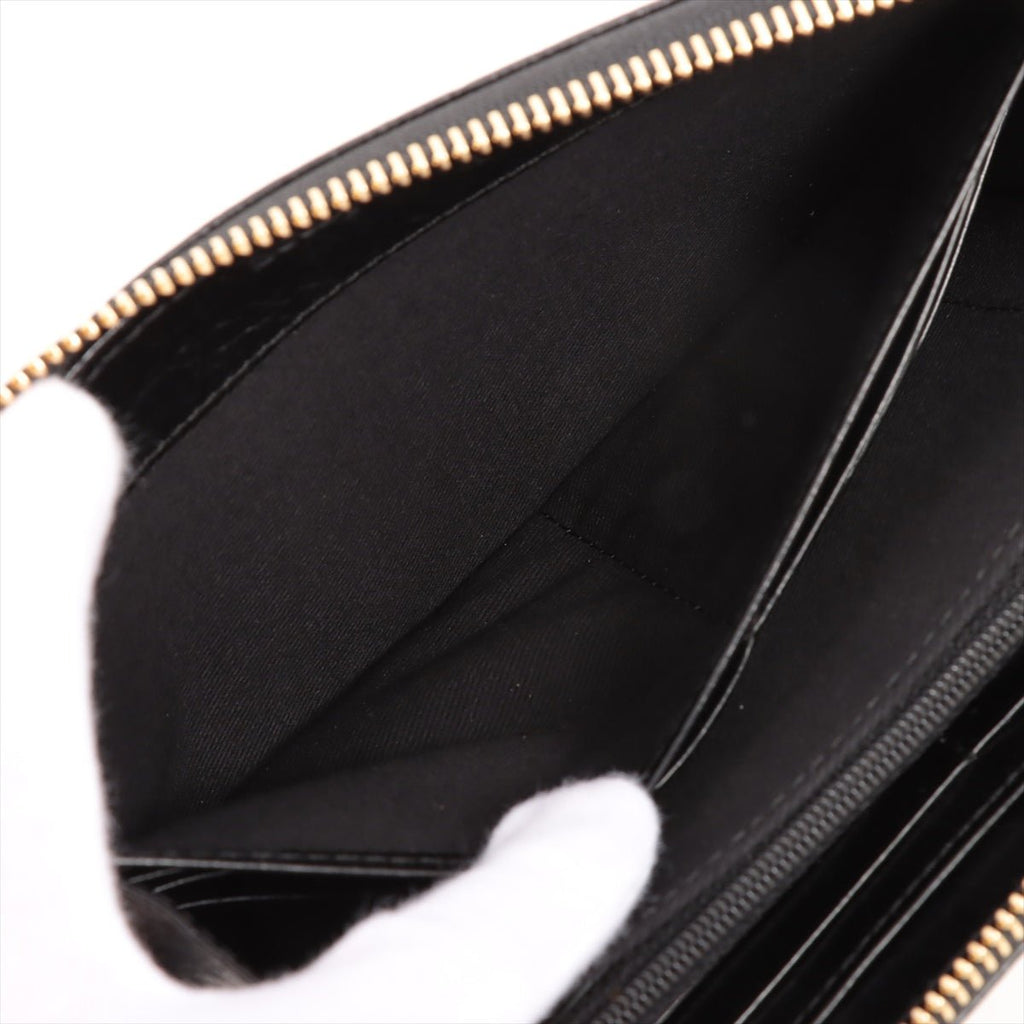 See by Chloe Round-Zip Black Leather Wallet