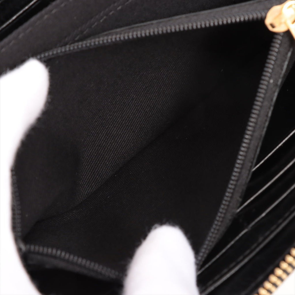 See by Chloe Round-Zip Black Leather Wallet