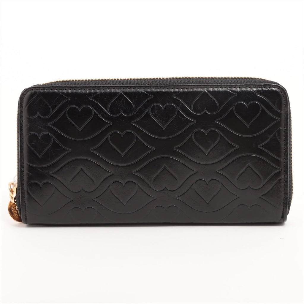 See by Chloe Round-Zip Black Leather Wallet