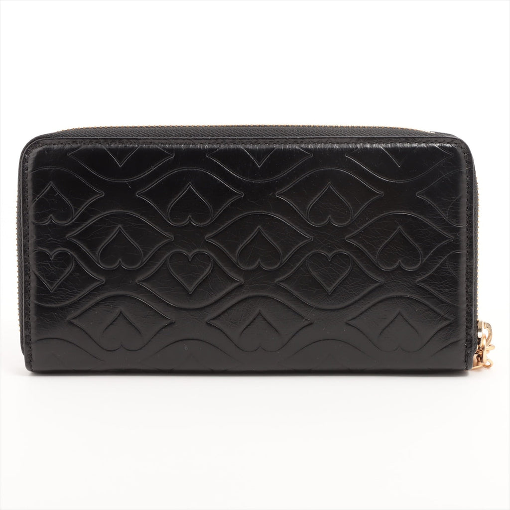 See by Chloe Round-Zip Black Leather Wallet