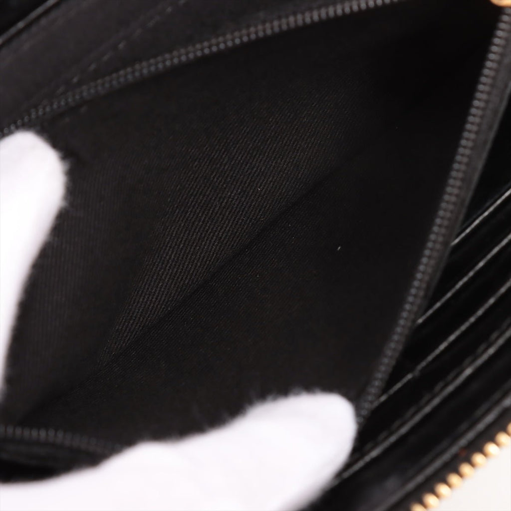 See by Chloe Round-Zip Black Leather Wallet