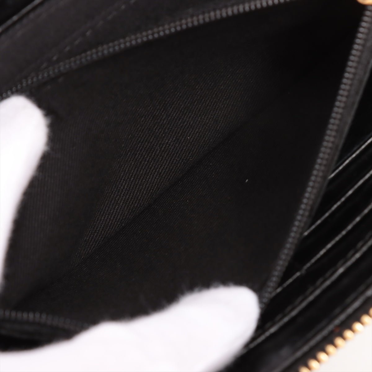 See by Chloe Round-Zip Black Leather Wallet