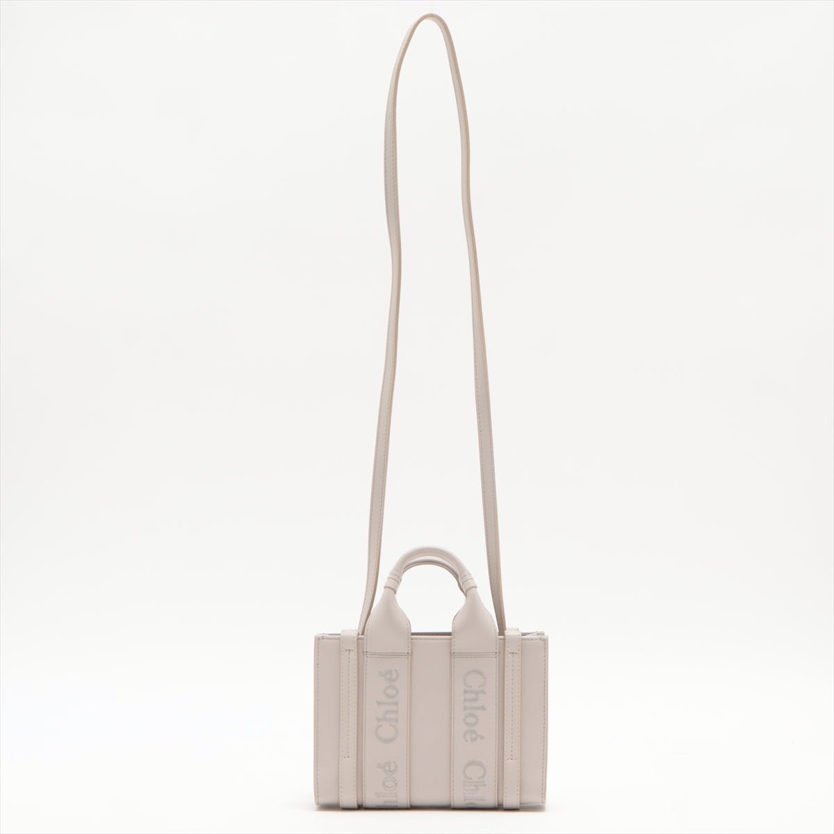 Woody Mini Leather Pink 2-Way Tote Bag
