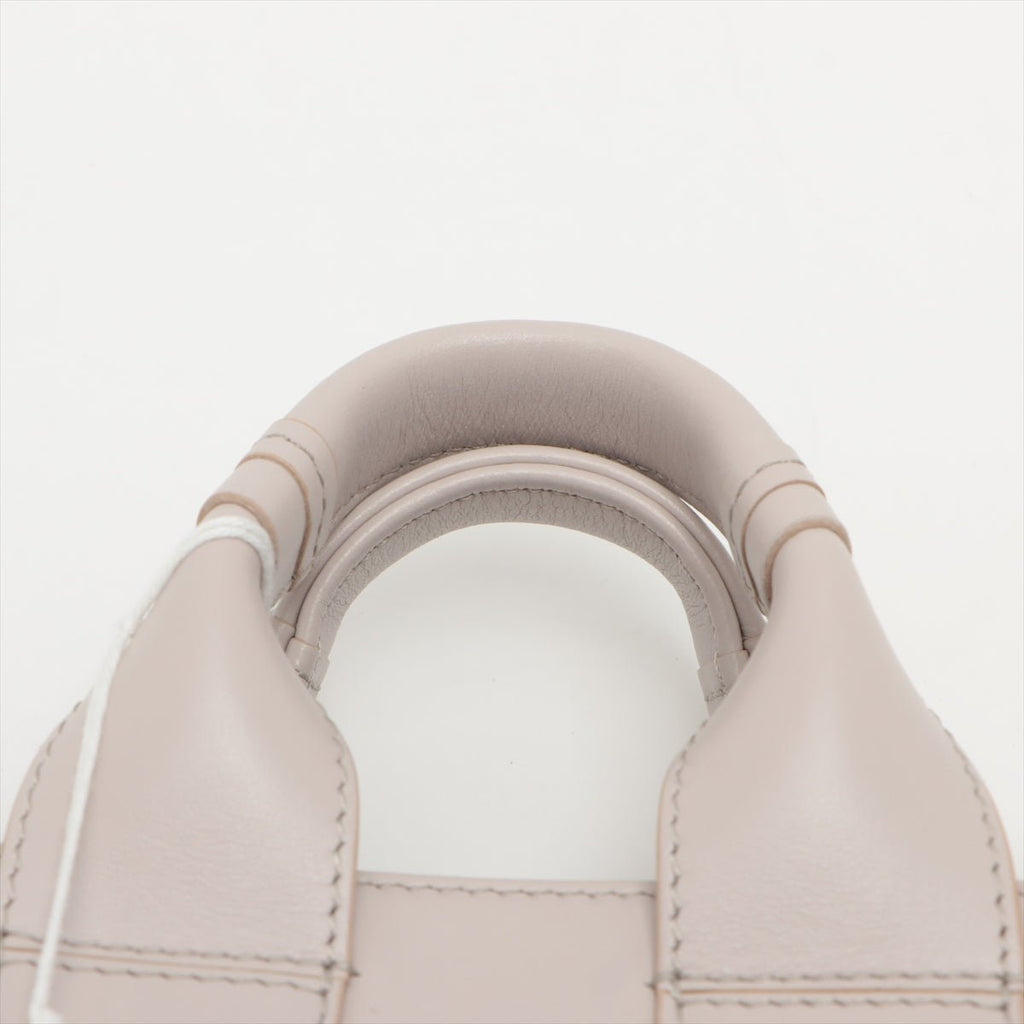 Woody Mini Leather Pink 2-Way Tote Bag