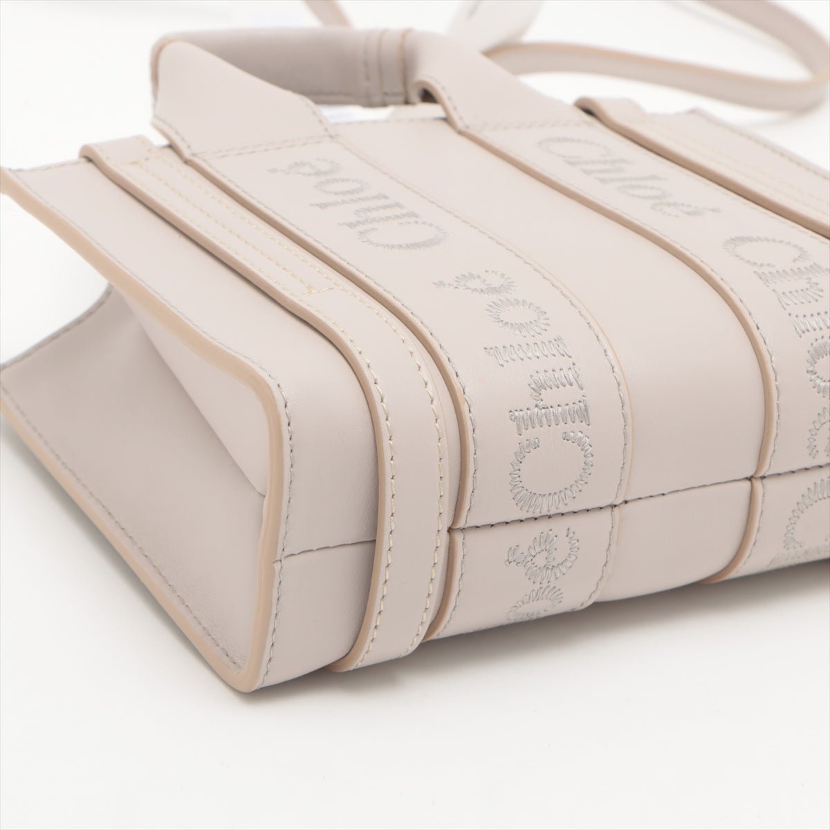 Woody Mini Leather Pink 2-Way Tote Bag