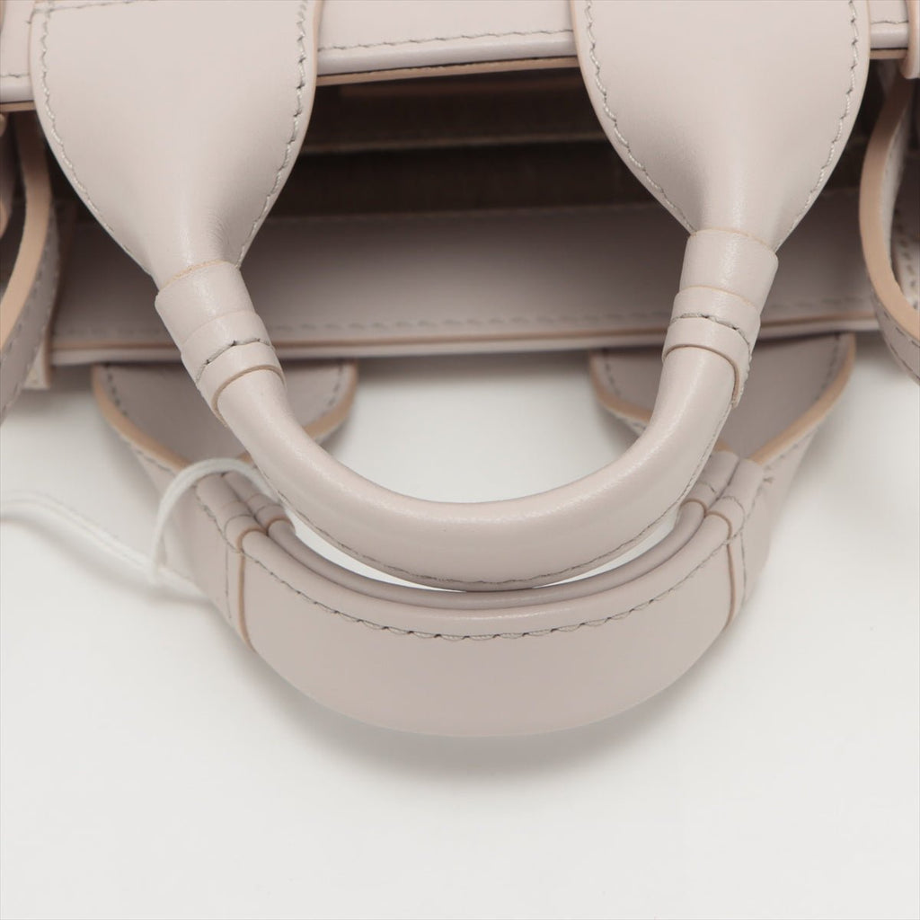 Woody Mini Leather Pink 2-Way Tote Bag
