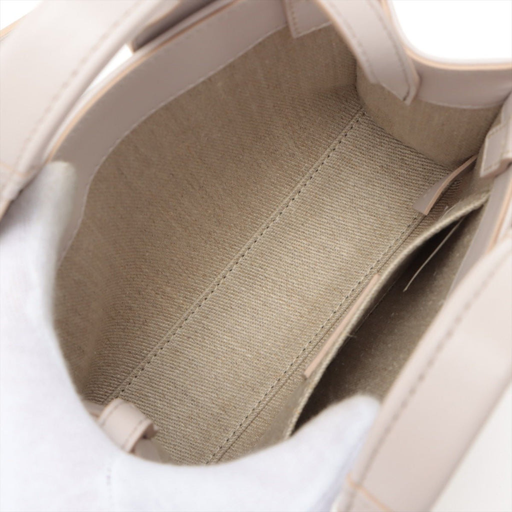 Woody Mini Leather Pink 2-Way Tote Bag