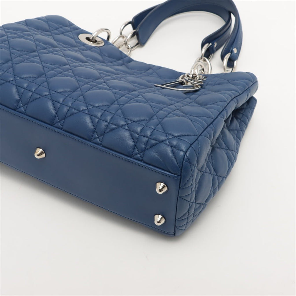 Cannage Leather Blue