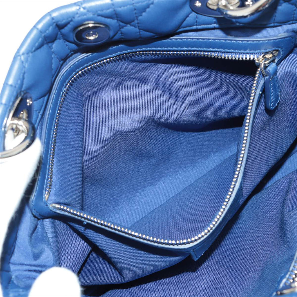 Cannage Leather Blue