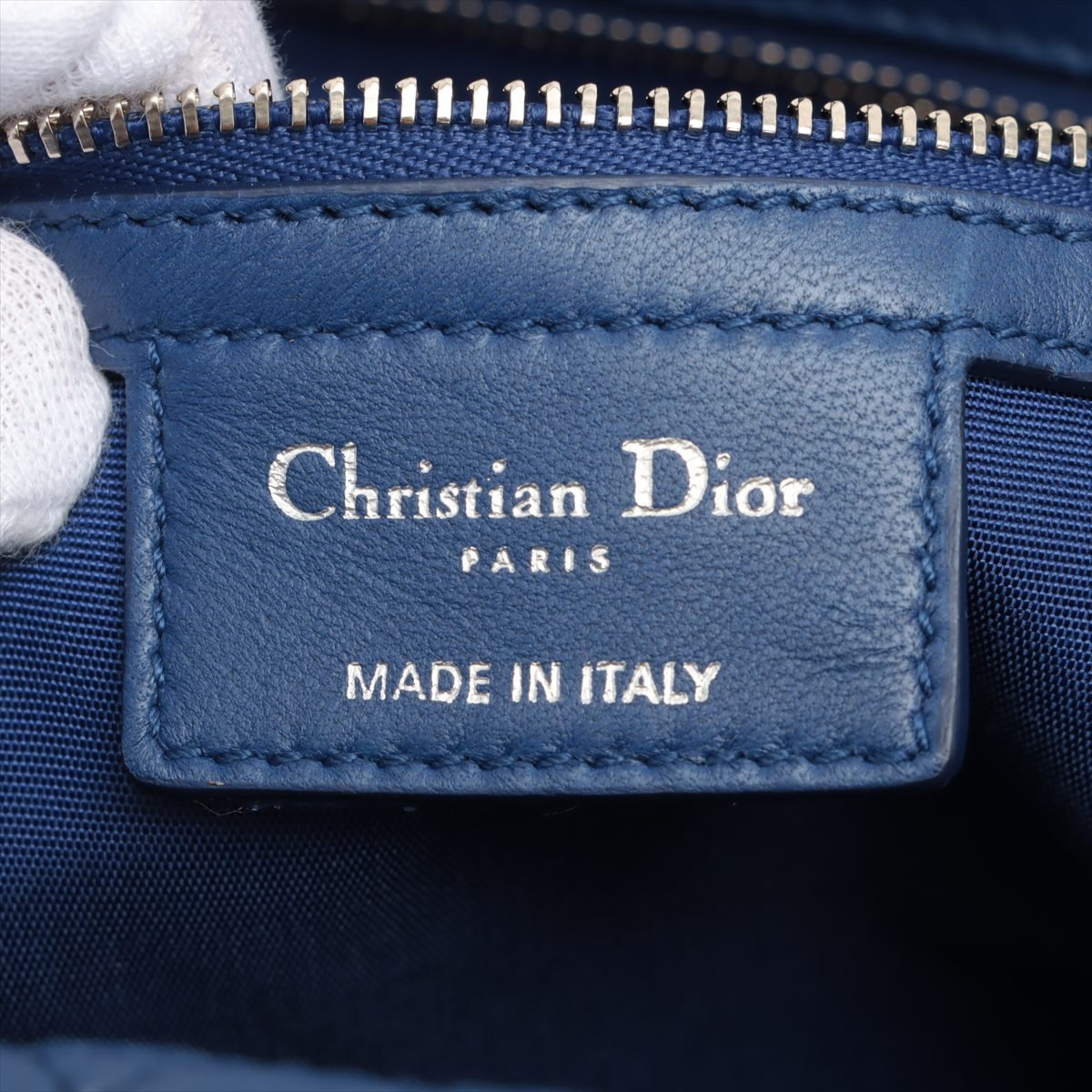 Cannage Leather Blue