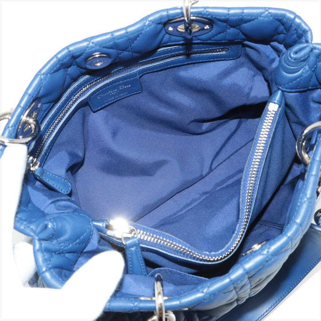 Cannage Leather Blue