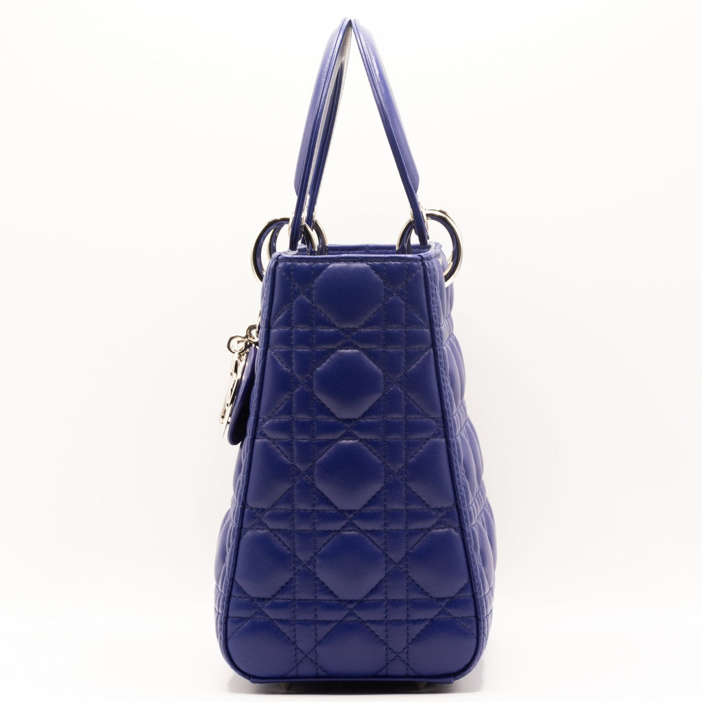 Lady Dior Cannage Iris Leather Medium