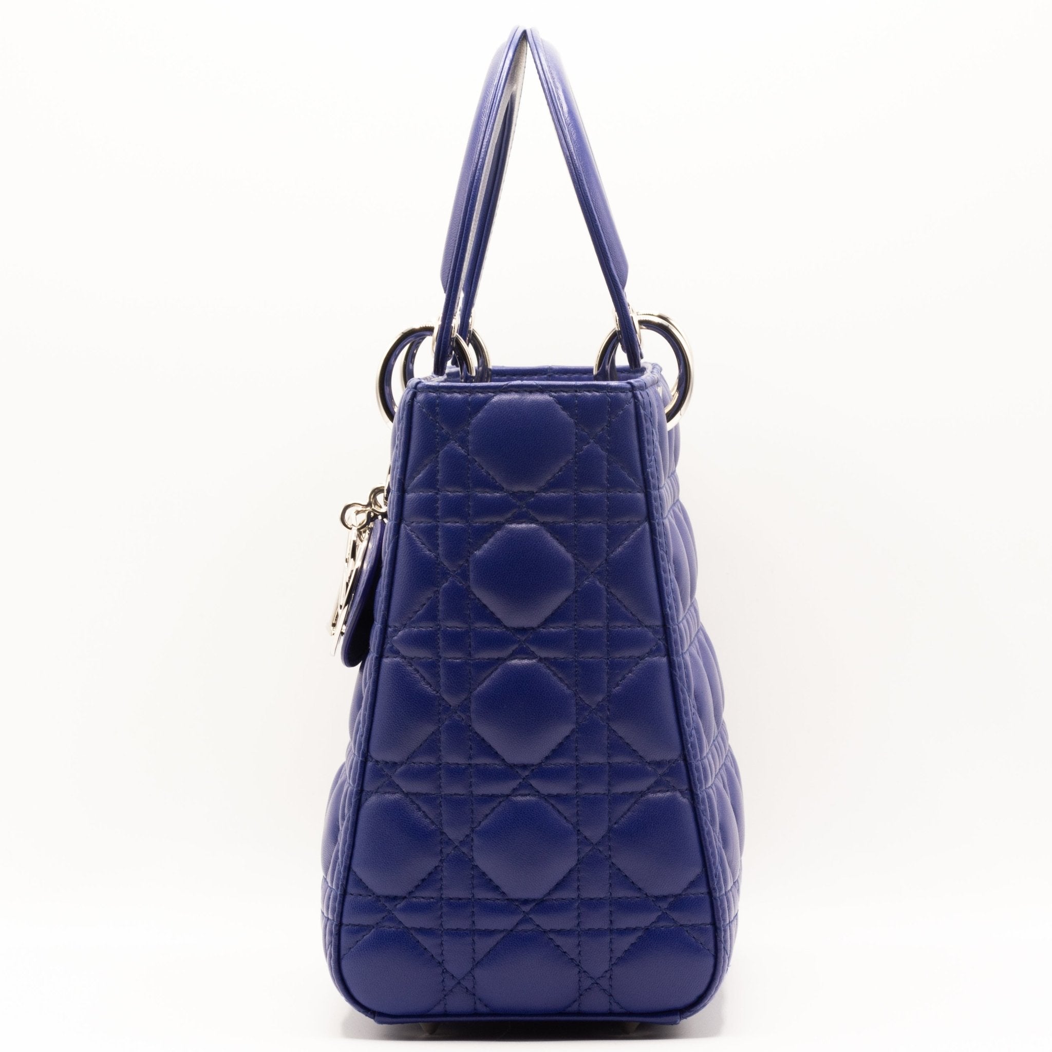 Lady Dior Cannage Iris Leather Medium