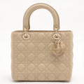 Lady Dior Medium Cannage Leather Beige Bag