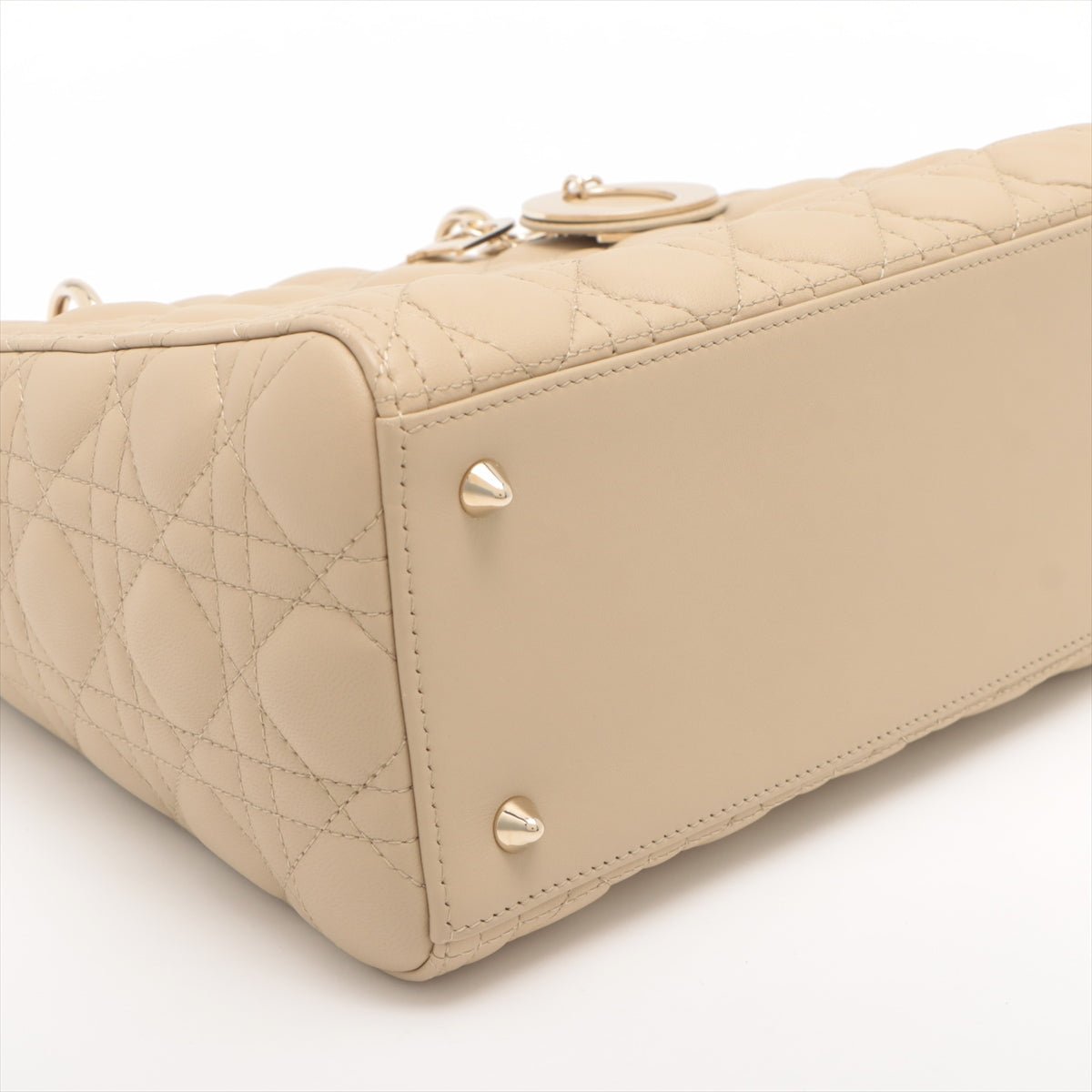 Lady Dior Medium Cannage Leather Beige Bag