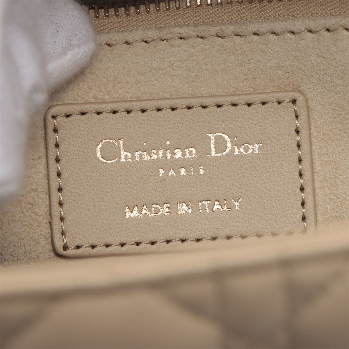 Lady Dior Medium Cannage Leather Beige Bag