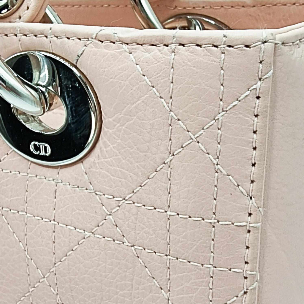 Lady Dior Pink Leather Medium