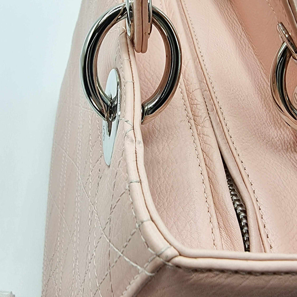 Lady Dior Pink Leather Medium