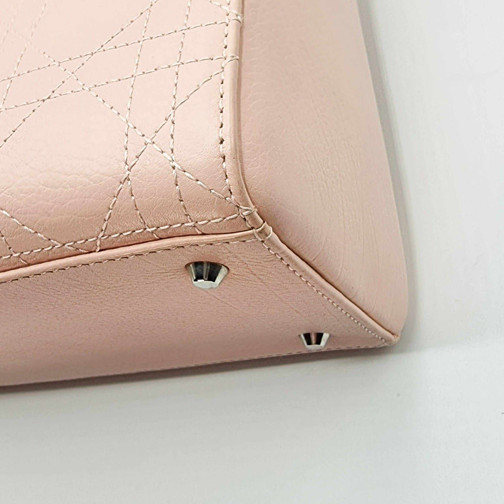Lady Dior Pink Leather Medium