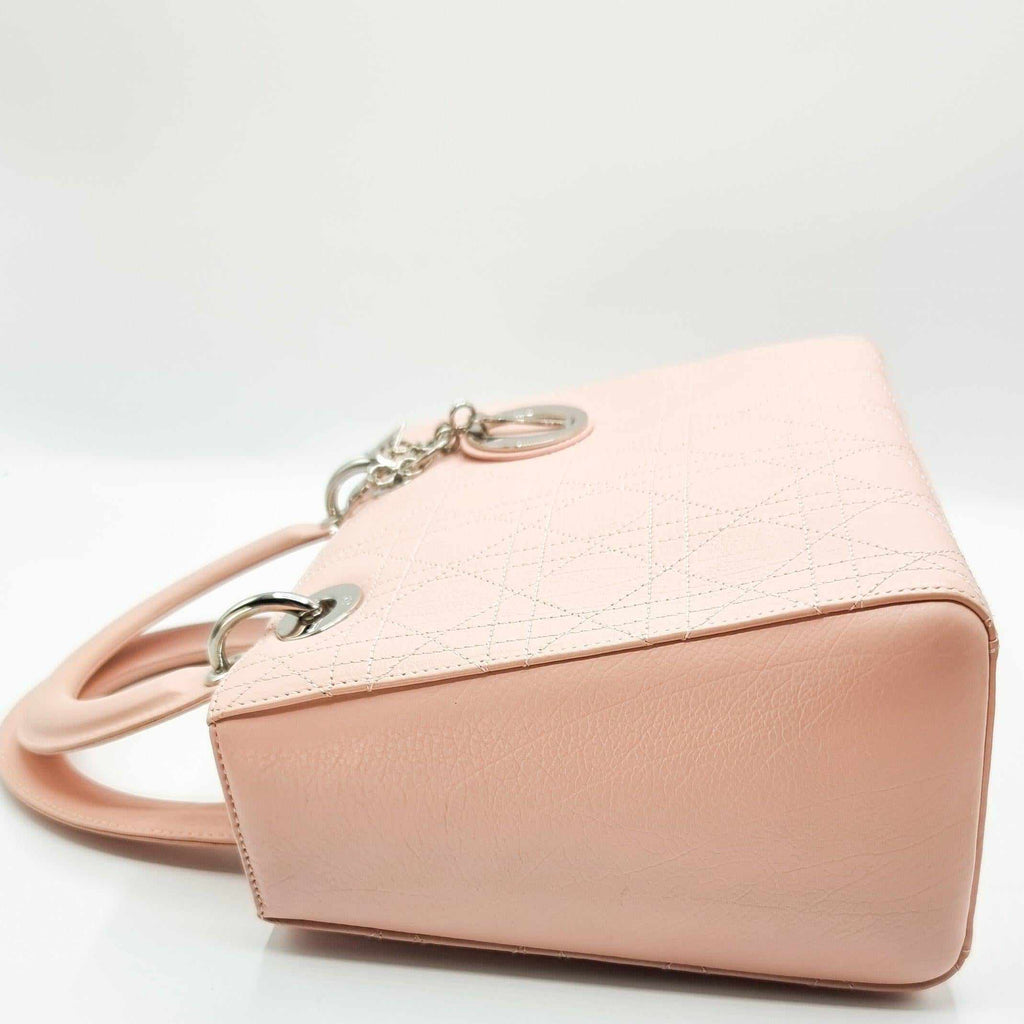 Lady Dior Pink Leather Medium