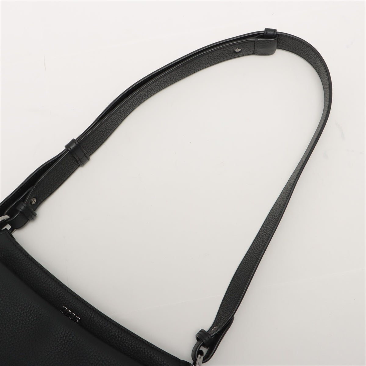 Saddle Soft Bag Black Grained Leather