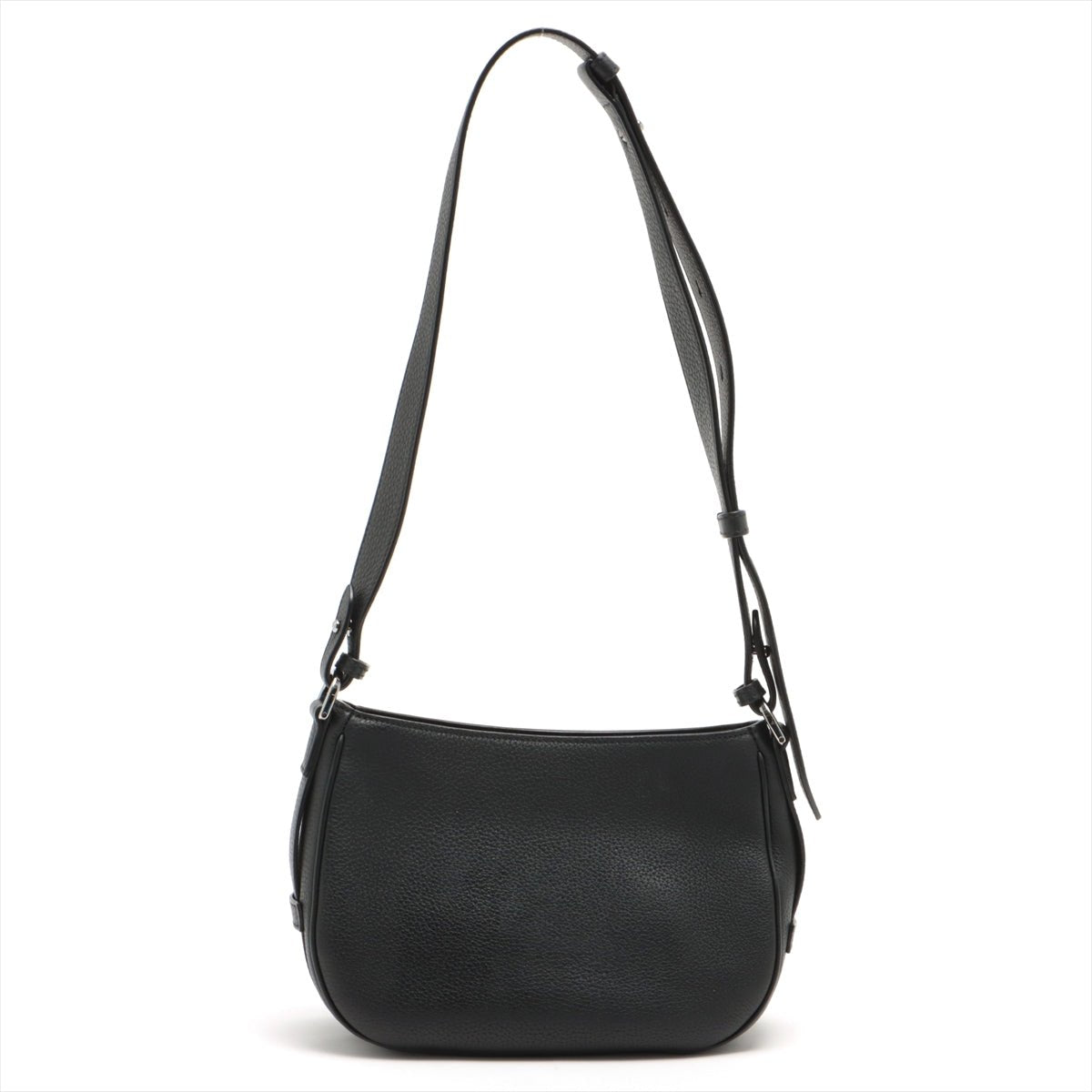 Saddle Soft Bag Black Grained Leather
