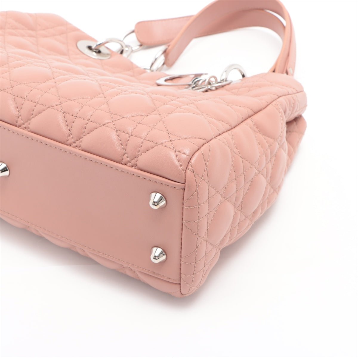 Shoulder Bag Cannage Leather Pink