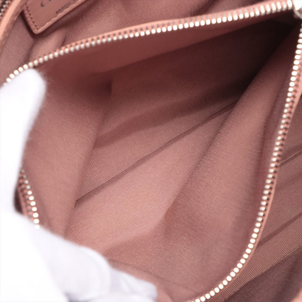 Shoulder Bag Cannage Leather Pink