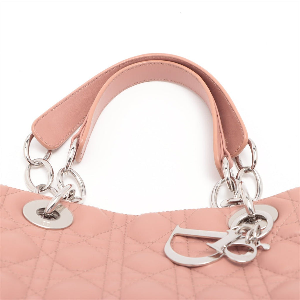 Shoulder Bag Cannage Leather Pink