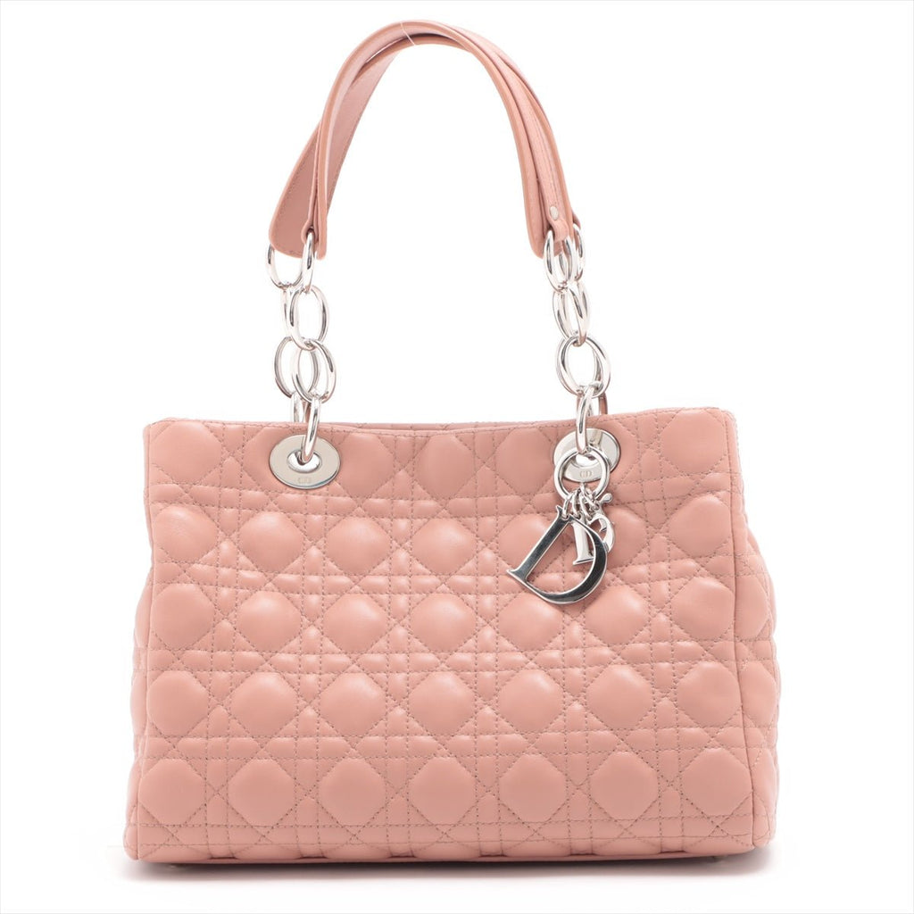 Shoulder Bag Cannage Leather Pink