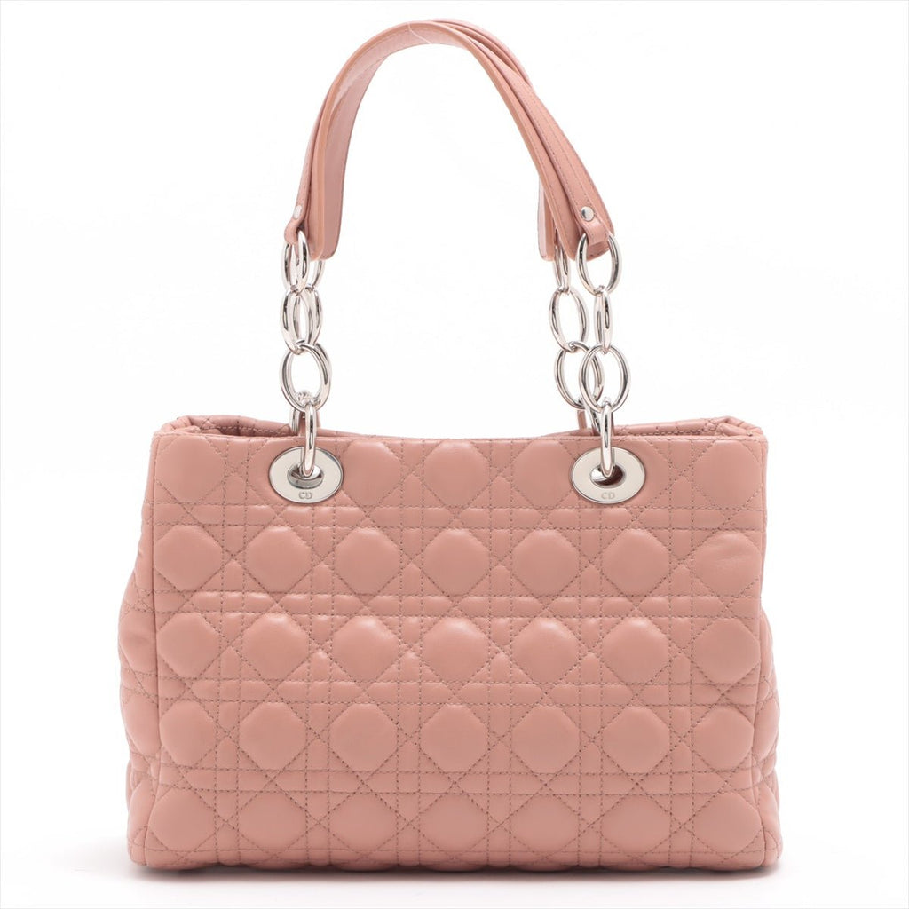 Shoulder Bag Cannage Leather Pink