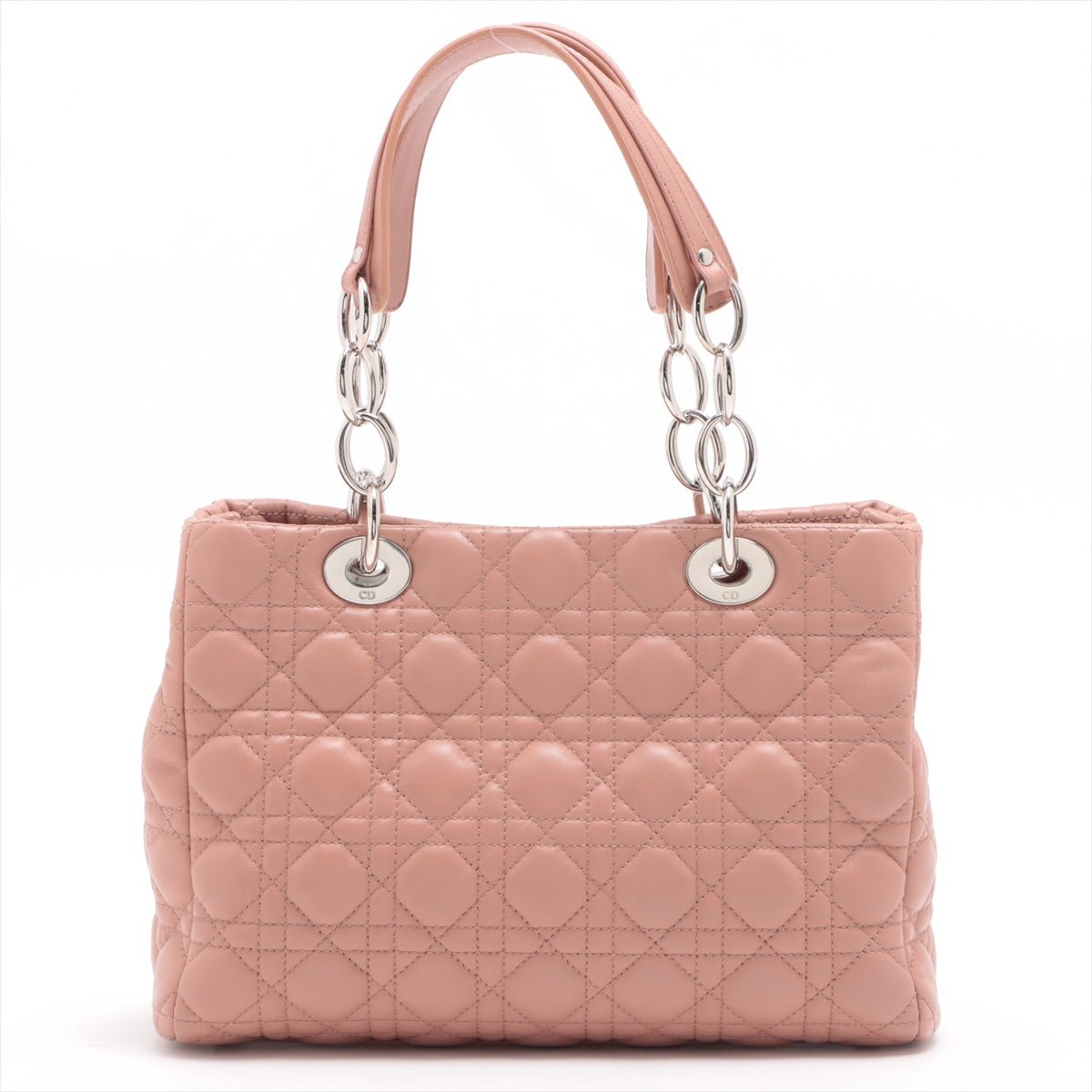 Shoulder Bag Cannage Leather Pink