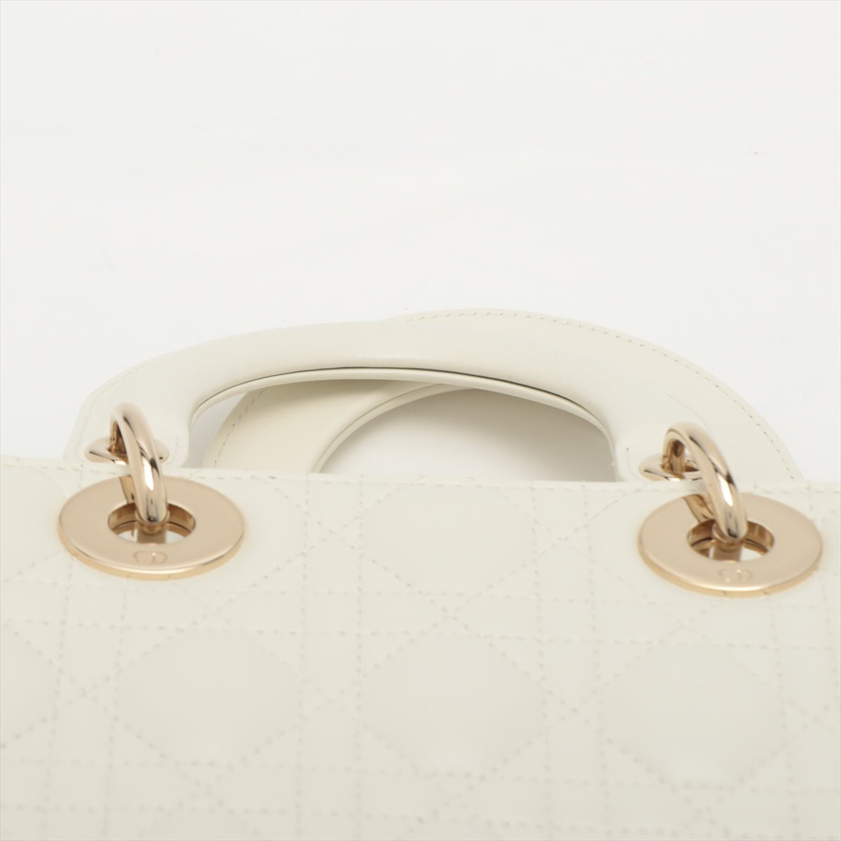 Small Lady Dior My ABCDior Bag Leather 2-way Off White